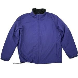Lands'‎ End Softshell Purple Polartec Fleece Lined Jacket Full Zip Size XL Tall